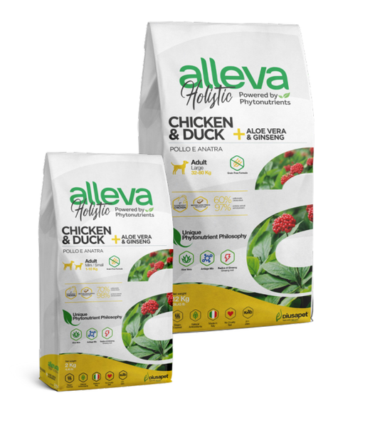 Alleva Holistic DOG, adult, chicken & duck · MEDIUM · 12 kg