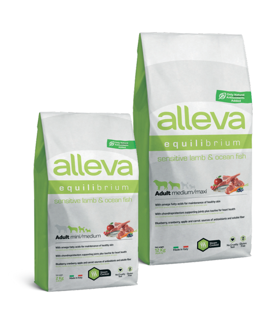 Alleva Equilibrium DOG, adult, lamb & ocean fish · MEDIUM/MAXI · 12 kg